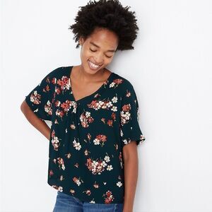 Madewell Rhyme Top in Spruce Blooms Size XS